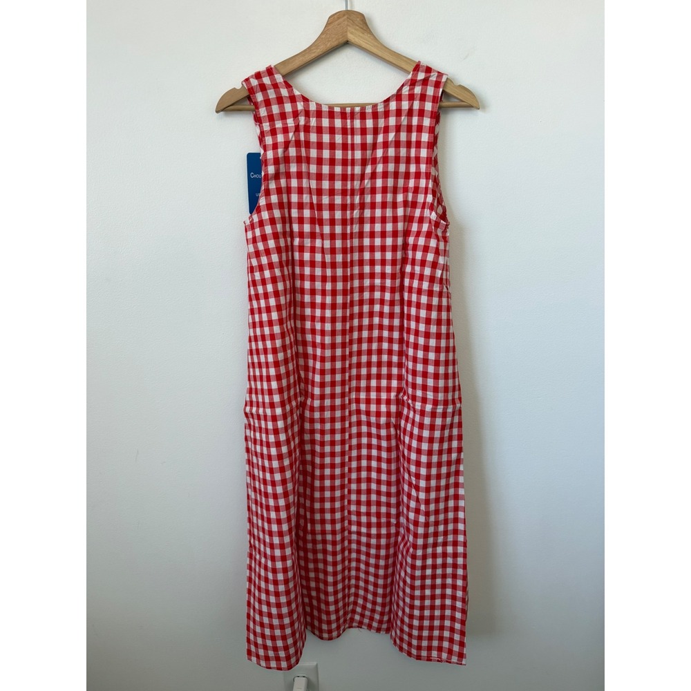 chouyatou Women's Plaid Maxi Tank Dress with Pockets Red Plaid – Size Small NWT - Picture 5 of 6